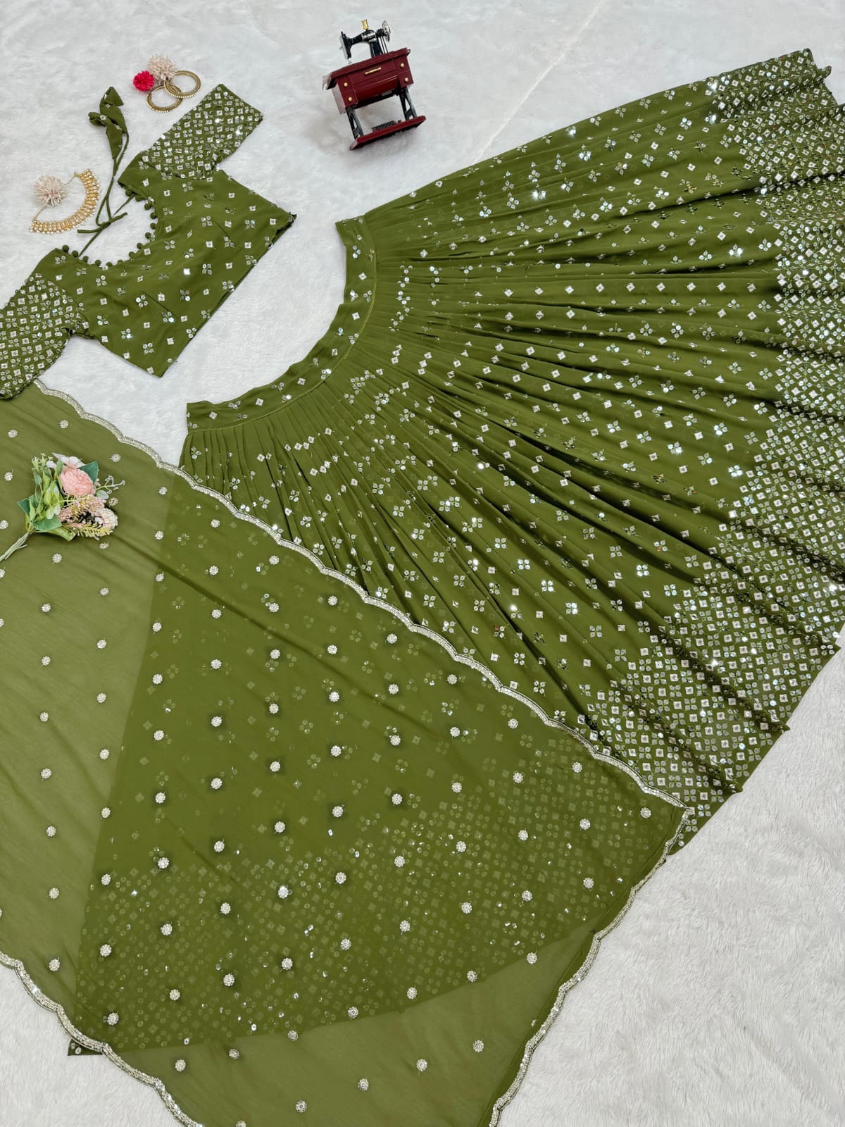 Premium Sequins Lehenga Set