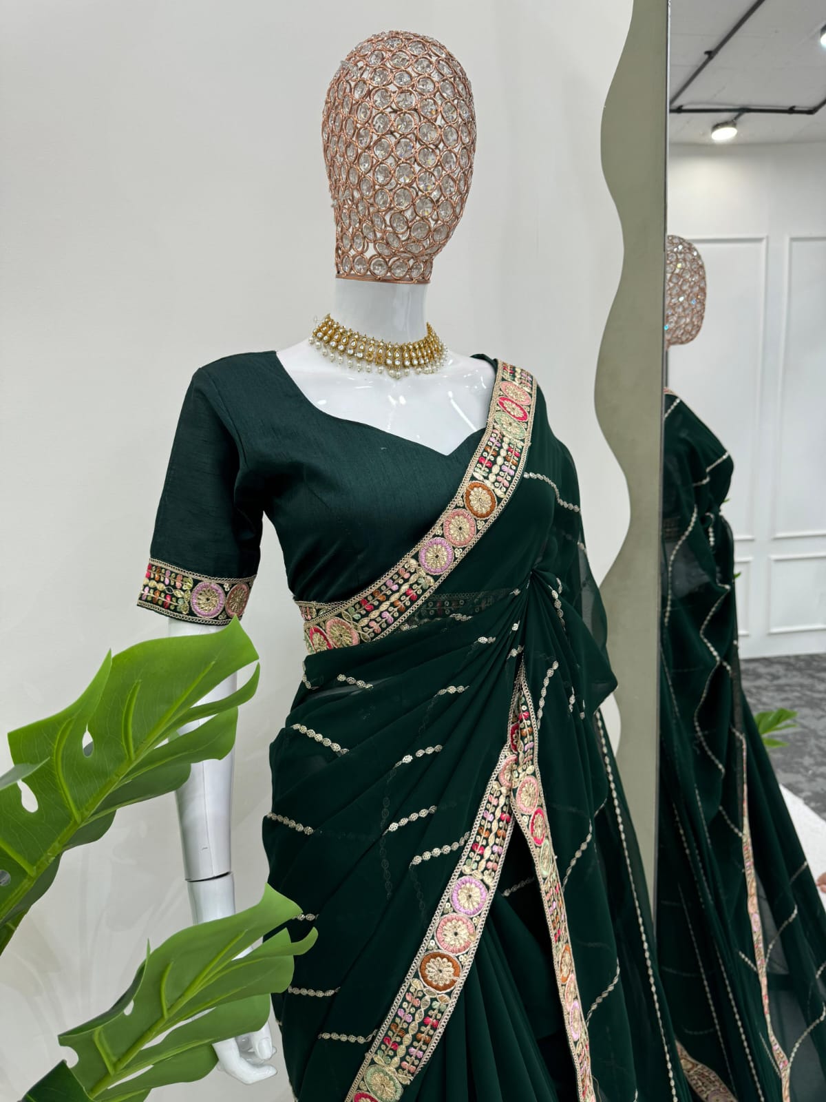 Elegant Faux Georgette Saree