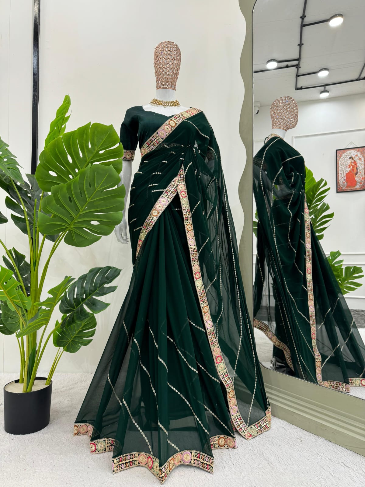Elegant Faux Georgette Saree
