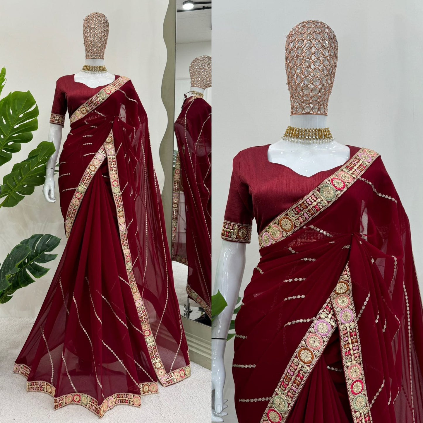 Elegant Faux Georgette Saree