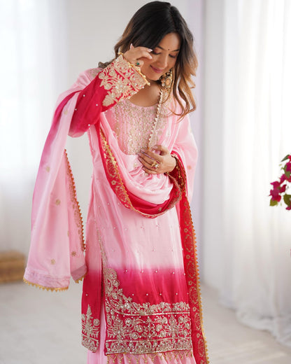 Premium 3-Piece Chinon Silk Suit
