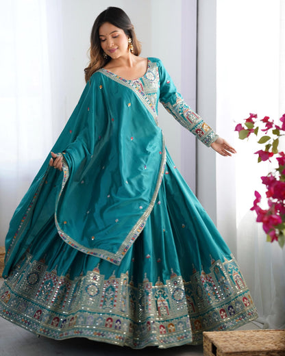 Elegant Coding Dori with Thread & Sequin detailing