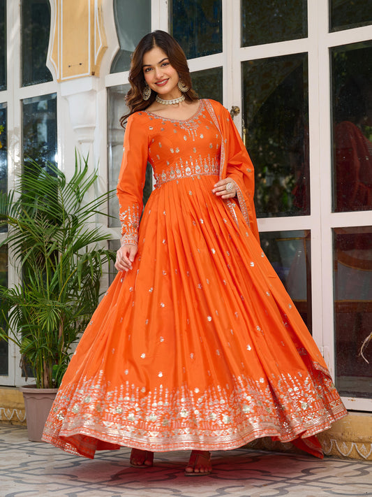 Elegant Partywear Gown Set